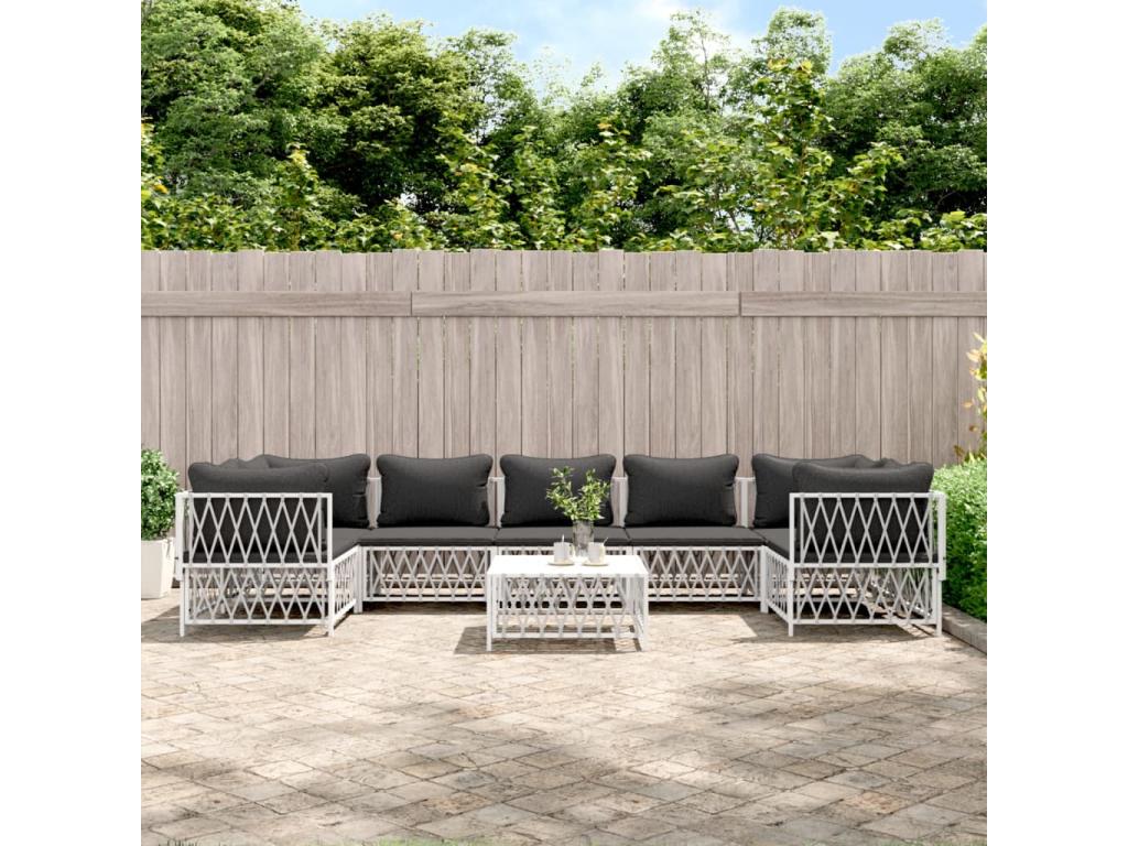 Set di mobili da esterno bianchi