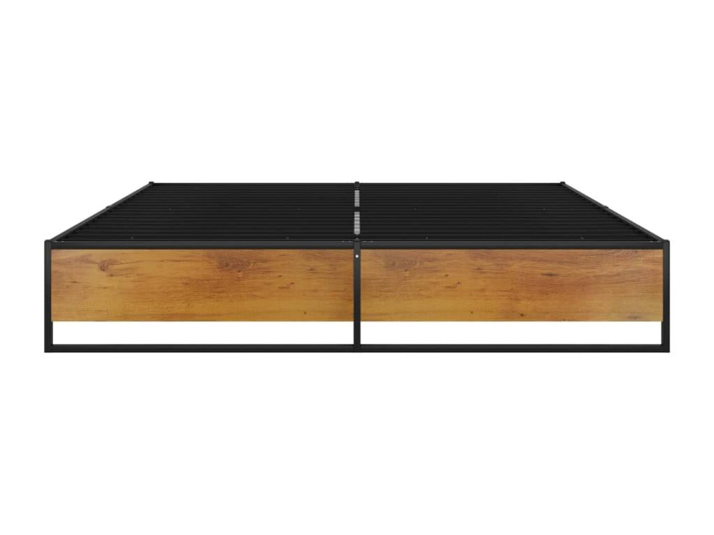 Struttura letto in metallo nero, 200 x 200 cm
