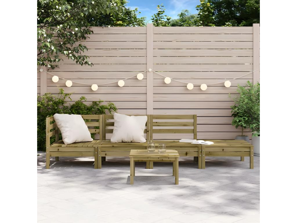 Divano in legno di pino marrone