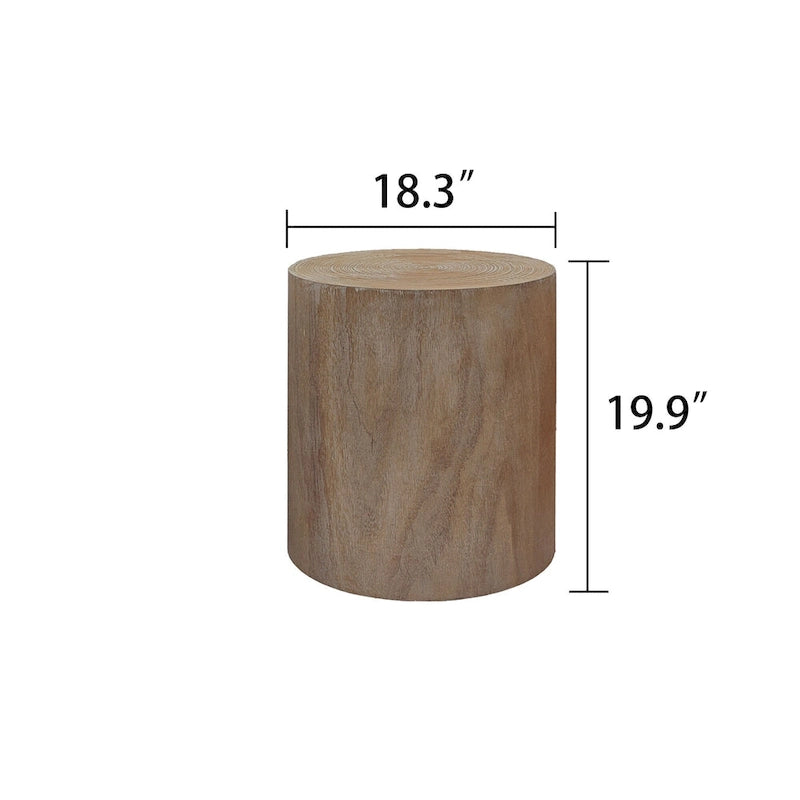 Set di 3 tavolini rotondi in legno con anelli trasparenti e visibili, tavolino laterale per soggiorno completamente assemblato