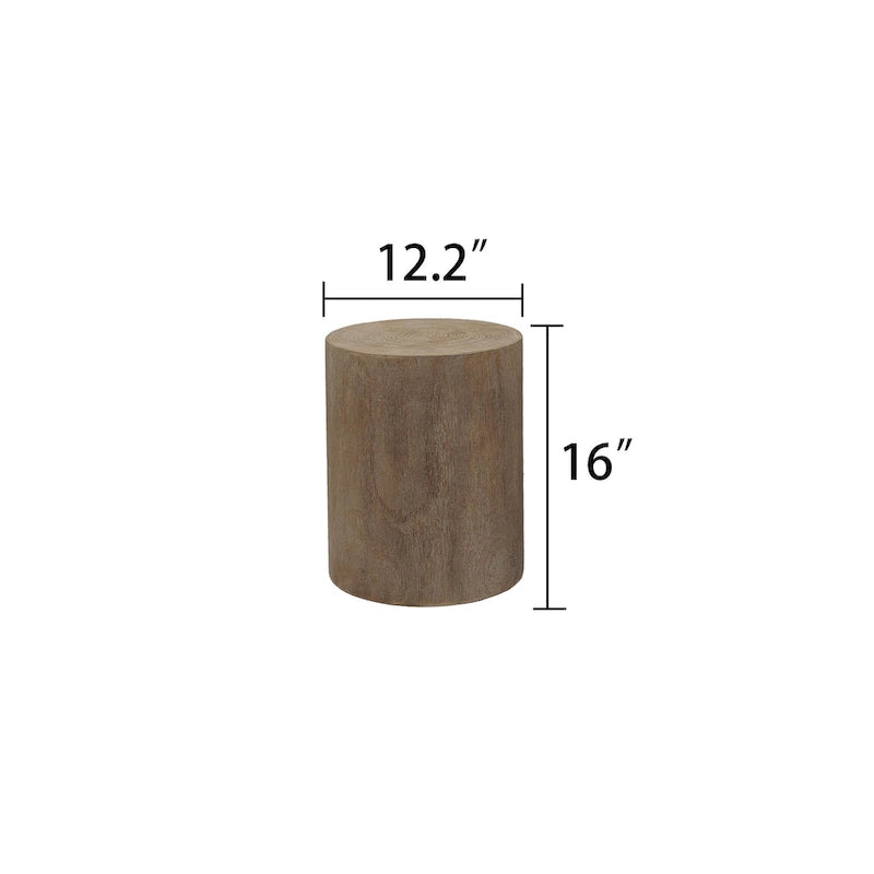 Set di 3 tavolini rotondi in legno con anelli trasparenti e visibili, tavolino laterale per soggiorno completamente assemblato