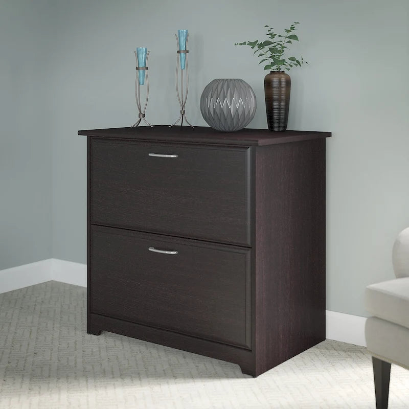 Mobiletto portadocumenti laterale a 2 cassetti Cabot di Bush Furniture