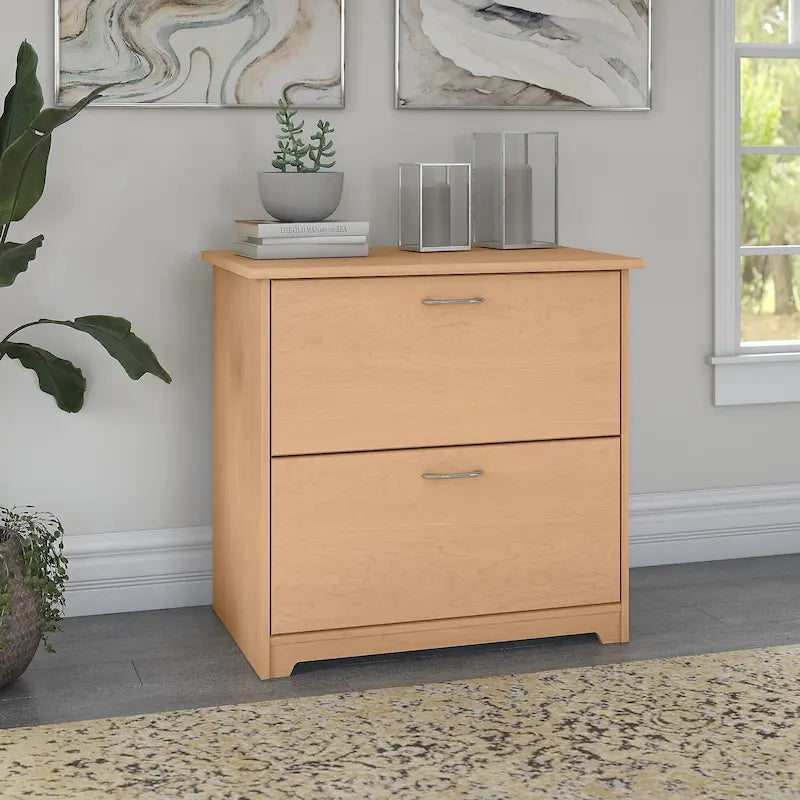 Mobiletto portadocumenti laterale a 2 cassetti Cabot di Bush Furniture