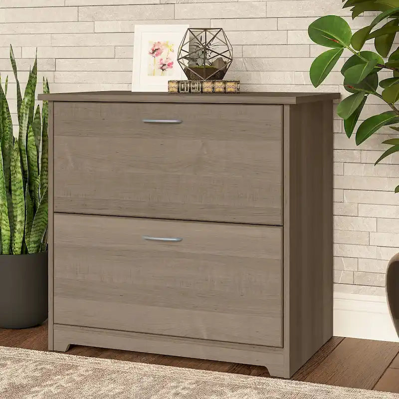 Mobiletto portadocumenti laterale a 2 cassetti Cabot di Bush Furniture