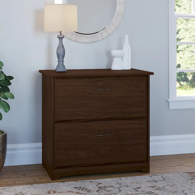 Mobiletto portadocumenti laterale a 2 cassetti Cabot di Bush Furniture