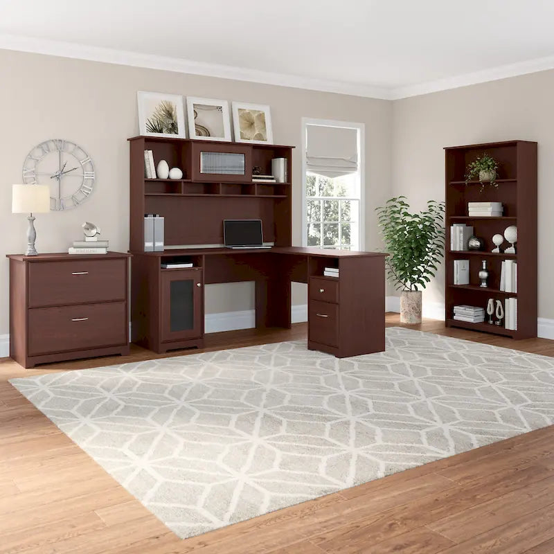 Mobiletto portadocumenti laterale a 2 cassetti Cabot di Bush Furniture