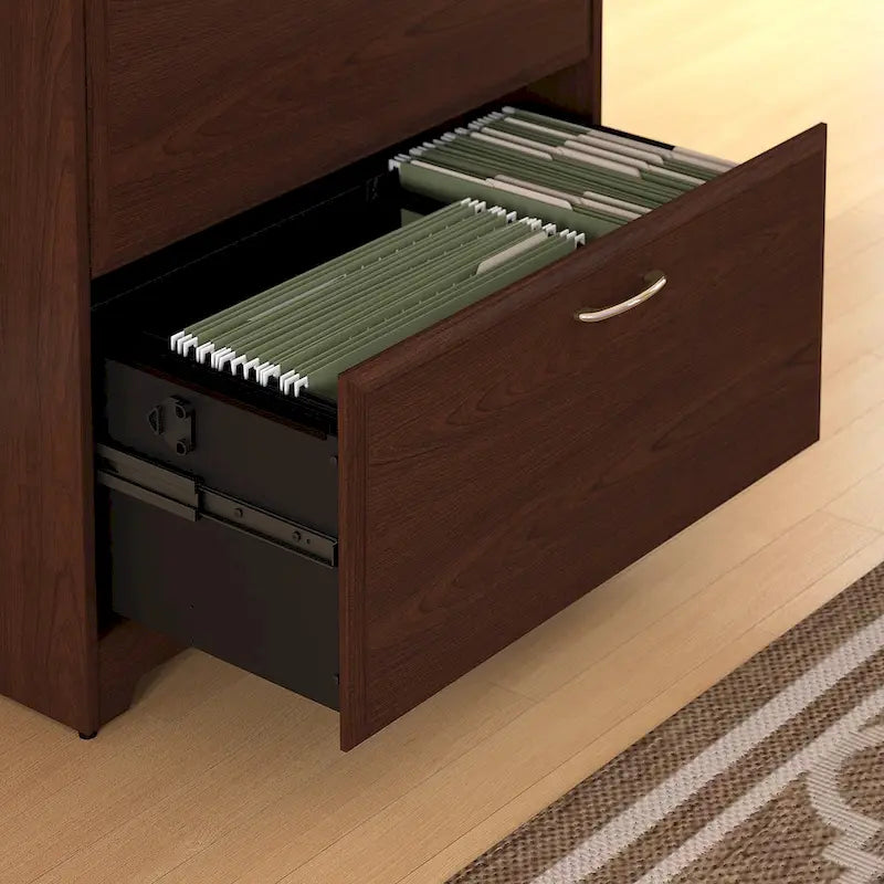 Mobiletto portadocumenti laterale a 2 cassetti Cabot di Bush Furniture