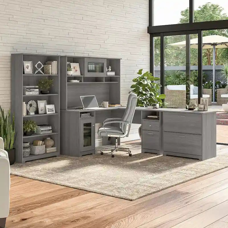 Mobiletto portadocumenti laterale a 2 cassetti Cabot di Bush Furniture