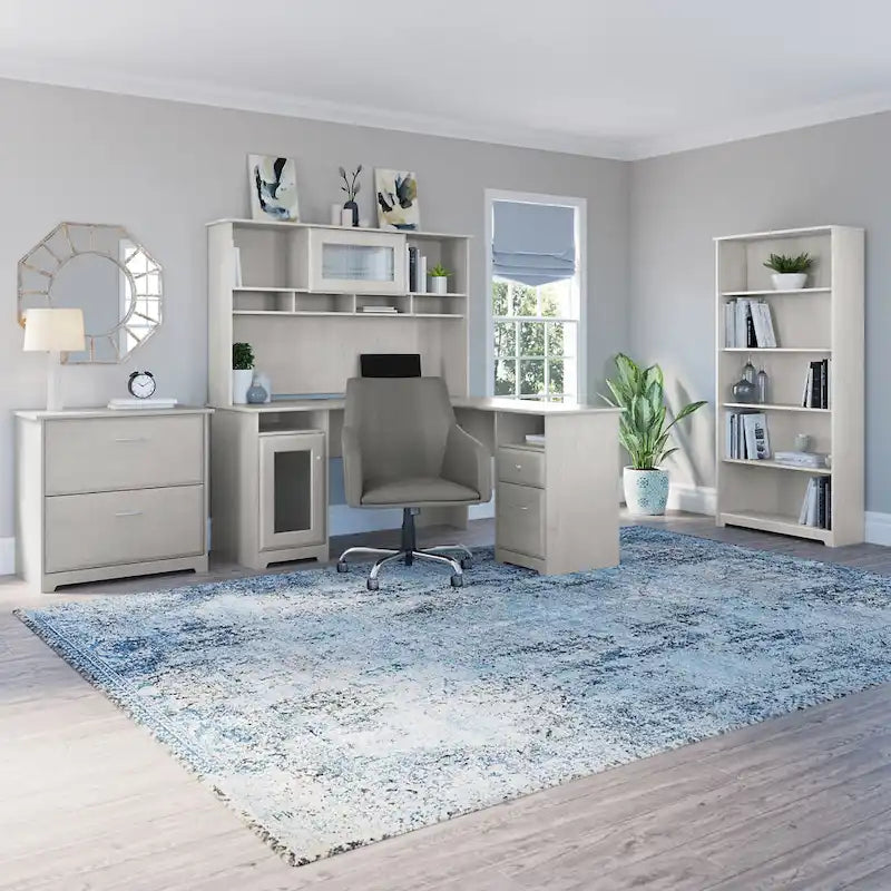 Mobiletto portadocumenti laterale a 2 cassetti Cabot di Bush Furniture