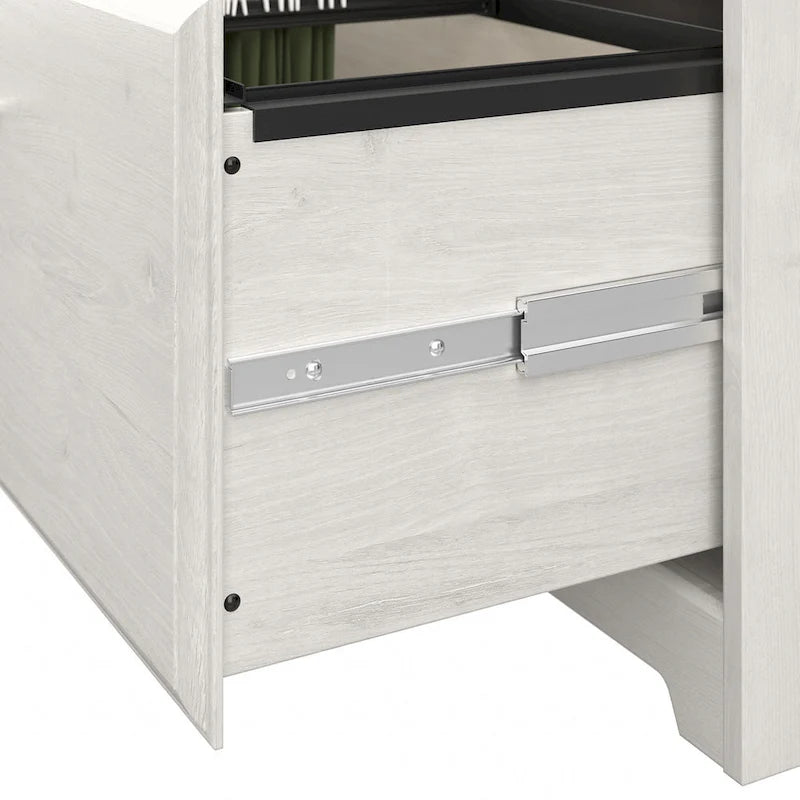 Mobiletto portadocumenti laterale a 2 cassetti Cabot di Bush Furniture