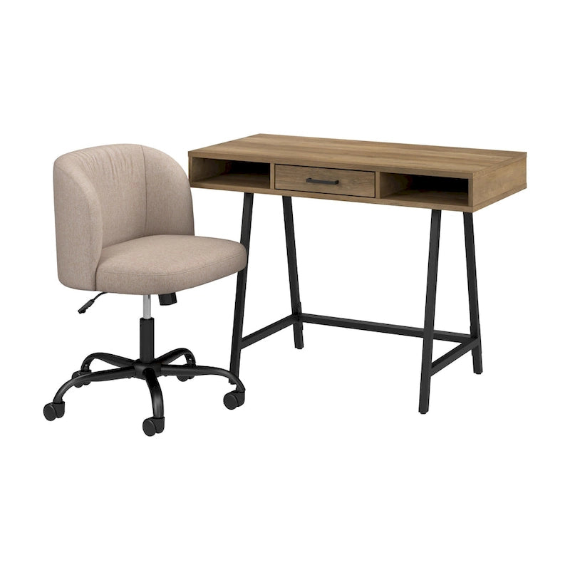 Set di scrivania e sedia Steele Small di Bush Furniture per l'ufficio domestico
