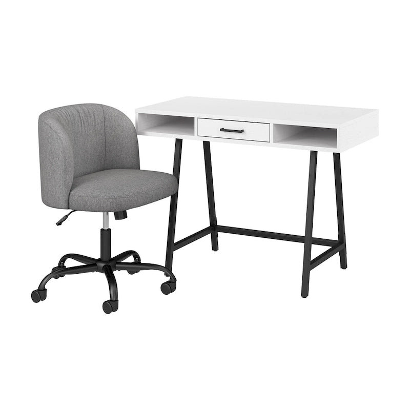 Set di scrivania e sedia Steele Small di Bush Furniture per l'ufficio domestico
