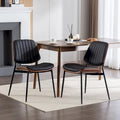 Sedie da pranzo imbottite senza braccioli GDFStudio Mid Century Modern con gambe in metallo