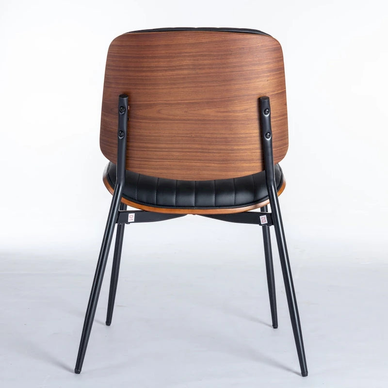 Sedie da pranzo imbottite senza braccioli GDFStudio Mid Century Modern con gambe in metallo