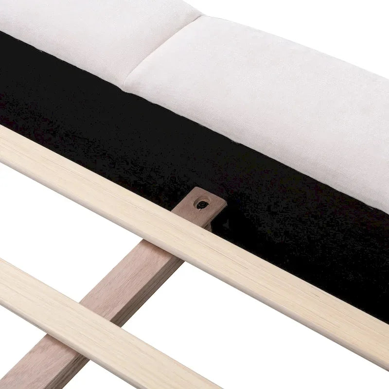 Christopher Knight Home - Letto imbottito Alexander King con testiera a conchiglia e struttura in legno massello