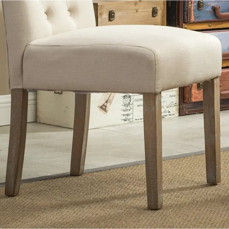 Set da pranzo da 5 pezzi, set di mobili da cucina in legno, tavolo rotondo con base a piedistallo Cross-Buck e 4 sedie trapuntate