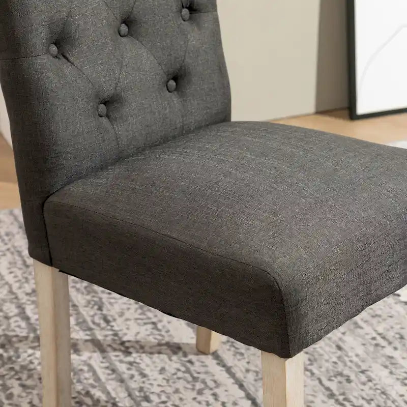 Set da pranzo da 5 pezzi, set di mobili da cucina in legno, tavolo rotondo con base a piedistallo Cross-Buck e 4 sedie trapuntate