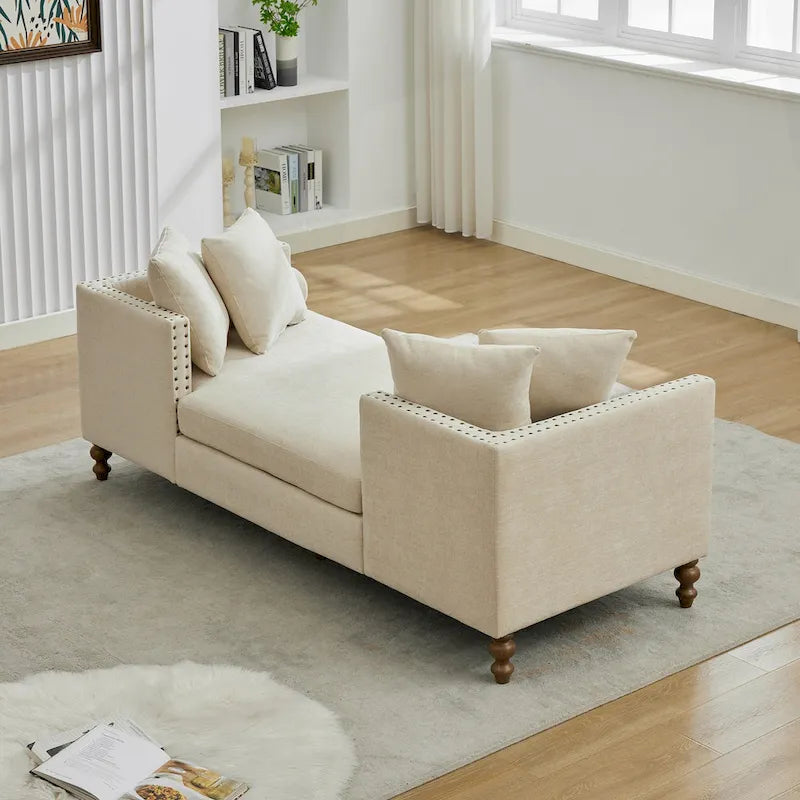 Comoda chaise longue imbottita con varie caratteristiche per il relax