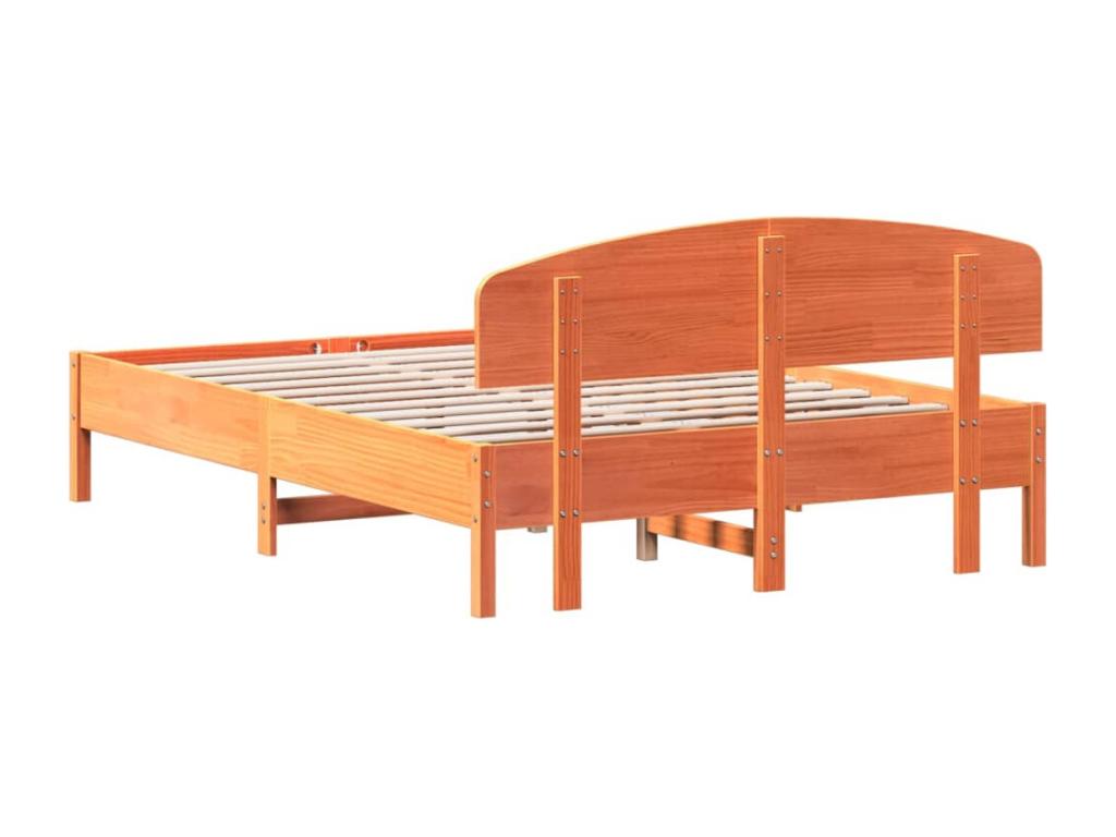 Struttura letto in legno di pino marrone, 160 x 200 cm