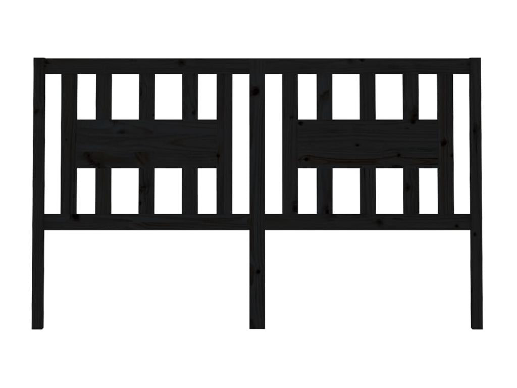 Letto in legno massello nero, 166 x 4 x 100 cm