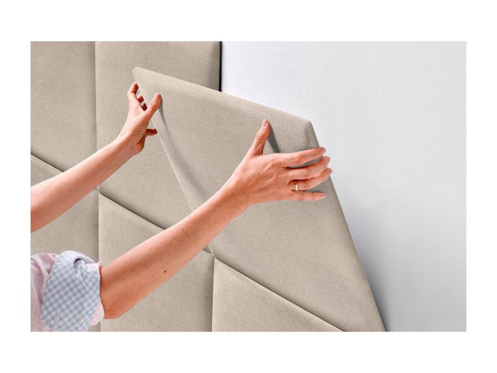 Letto in tessuto beige