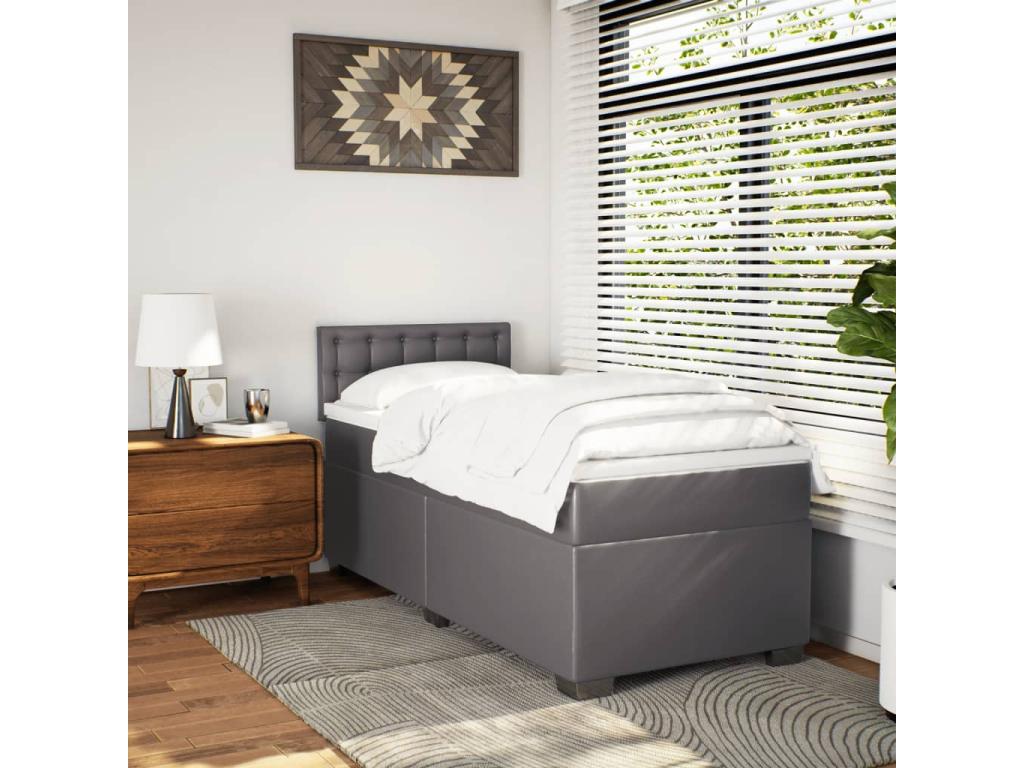 Materasso in similpelle grigia, 100 x 200 cm