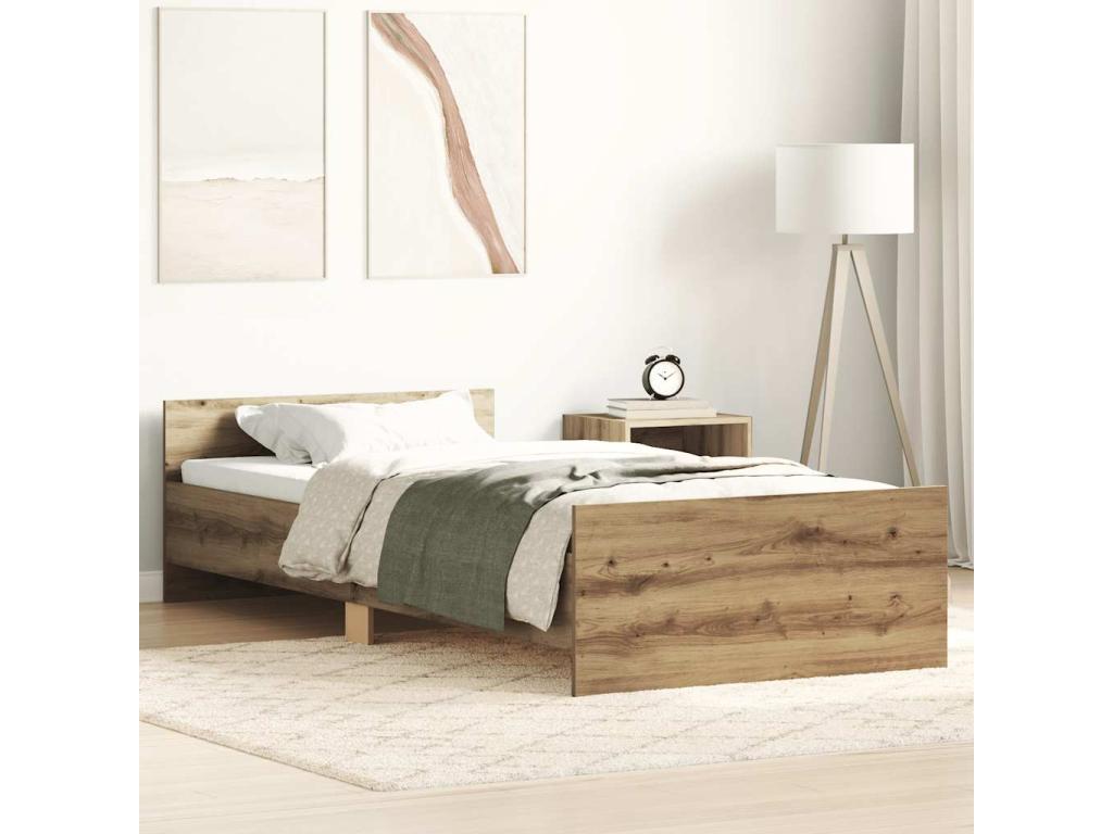 Materasso in legno di quercia marrone, 90 x 190 cm - dlz1766568452509