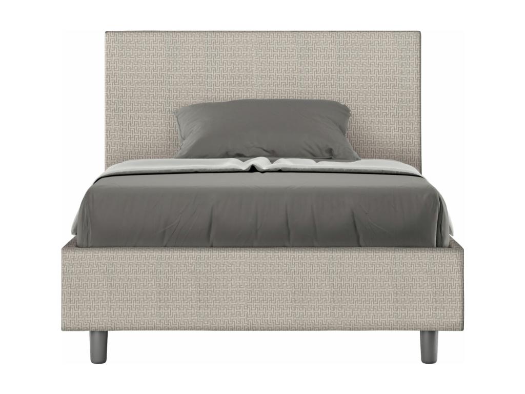 Letto in tessuto bianco, 120 x 190 cm