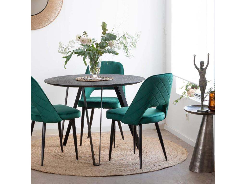 Tavolo da pranzo in metallo nero