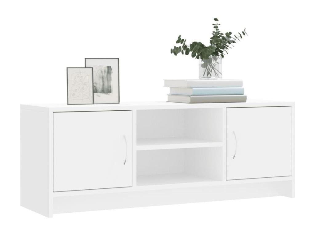 Mobile TV in legno ingegnerizzato bianco, 102 x 30 x 37,5 cm