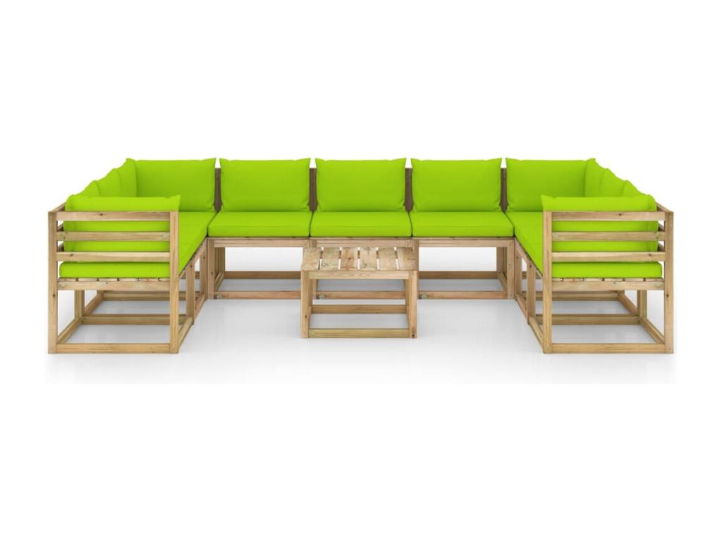 Set di mobili da esterno in legno di pino verde