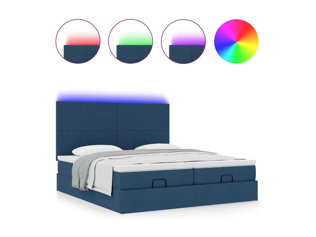 Materasso in tessuto blu, 180 x 200 cm