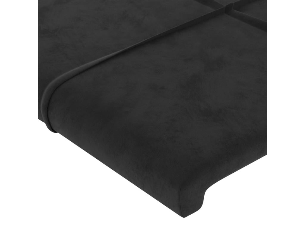 Letto in velluto nero, 100 x 5 x 78 cm