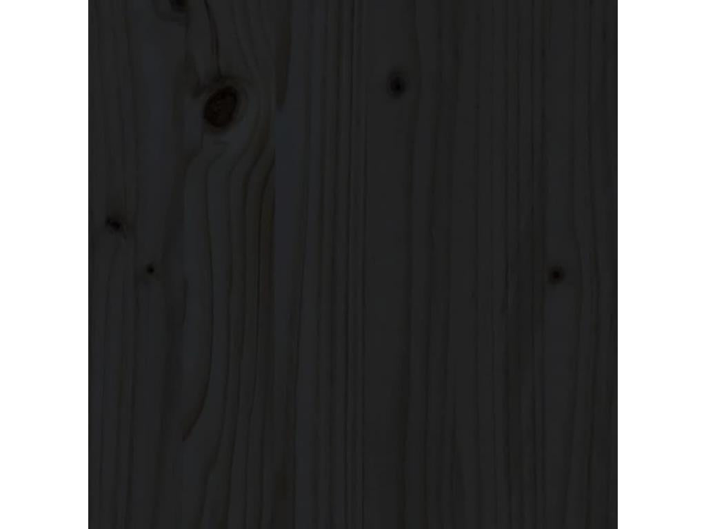 Letto in legno massello nero, 166 x 4 x 100 cm