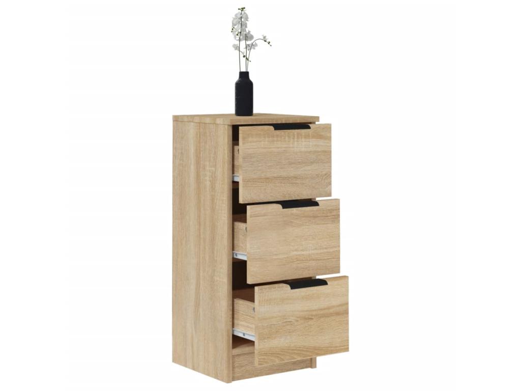 Credenza in legno ingegnerizzato naturale, 30 x 30 x 70 cm