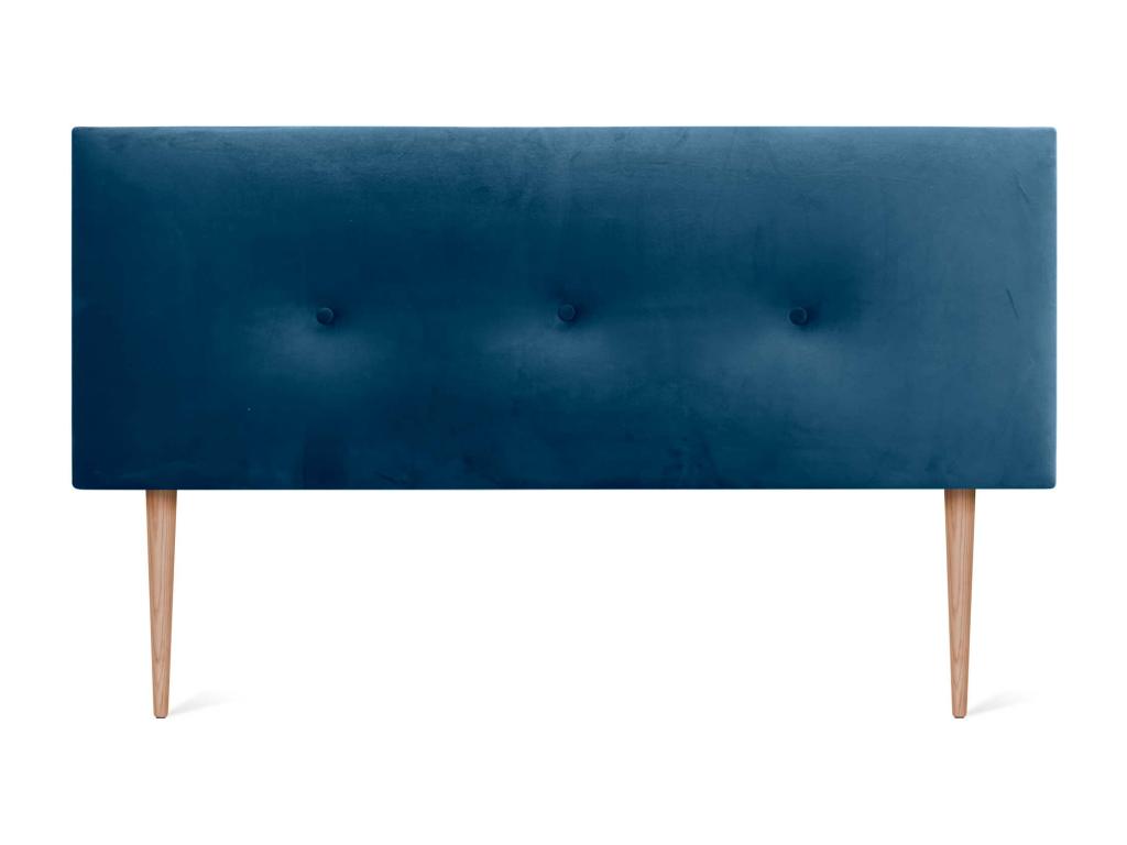 Letto in velluto blu, 135 x 140 x 120 cm