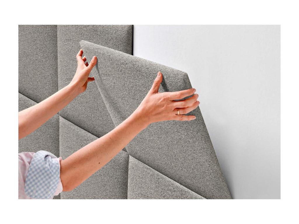 Letto in tessuto giallo