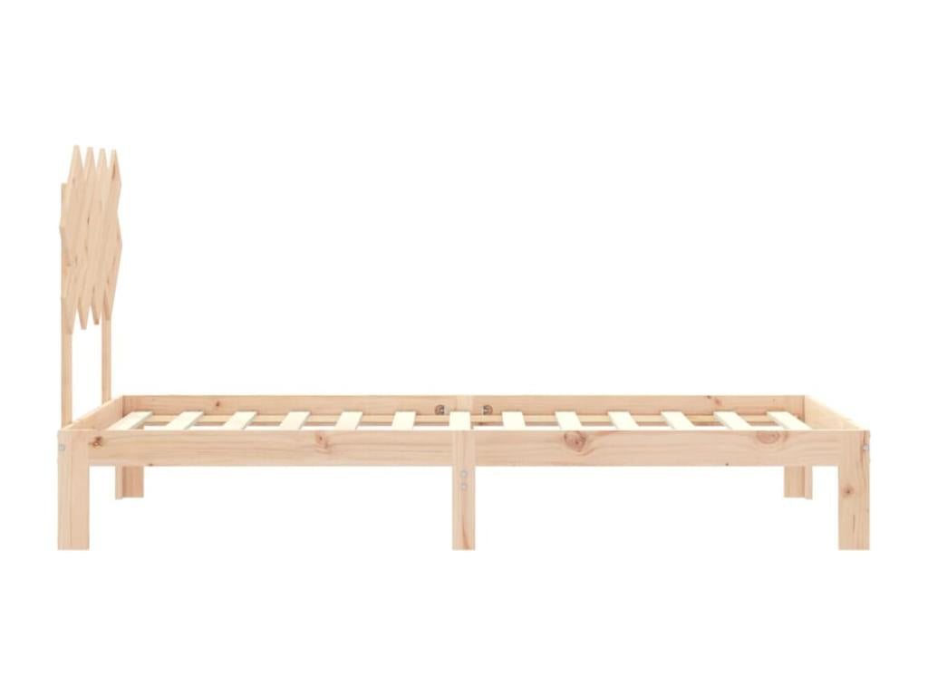 Struttura del letto in legno massello naturale
