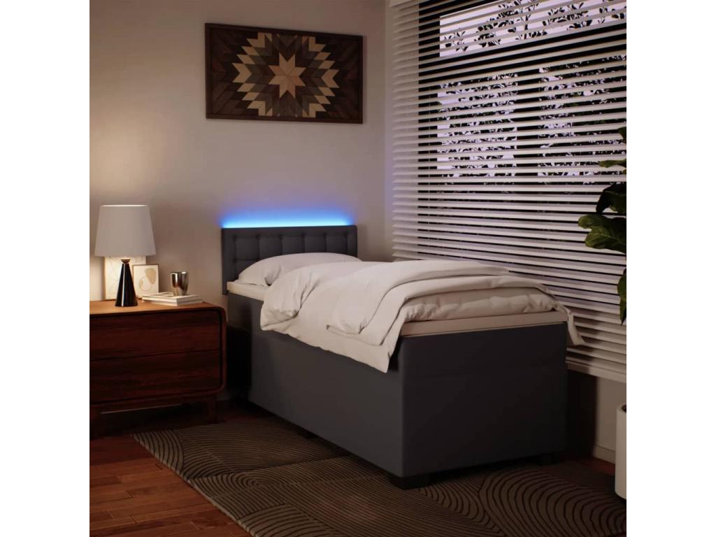 Materasso in similpelle grigia, 100 x 200 cm