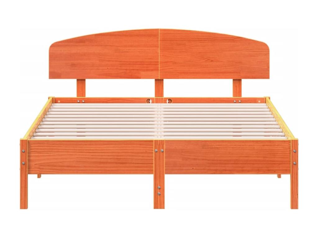 Struttura letto in legno di pino marrone, 160 x 200 cm