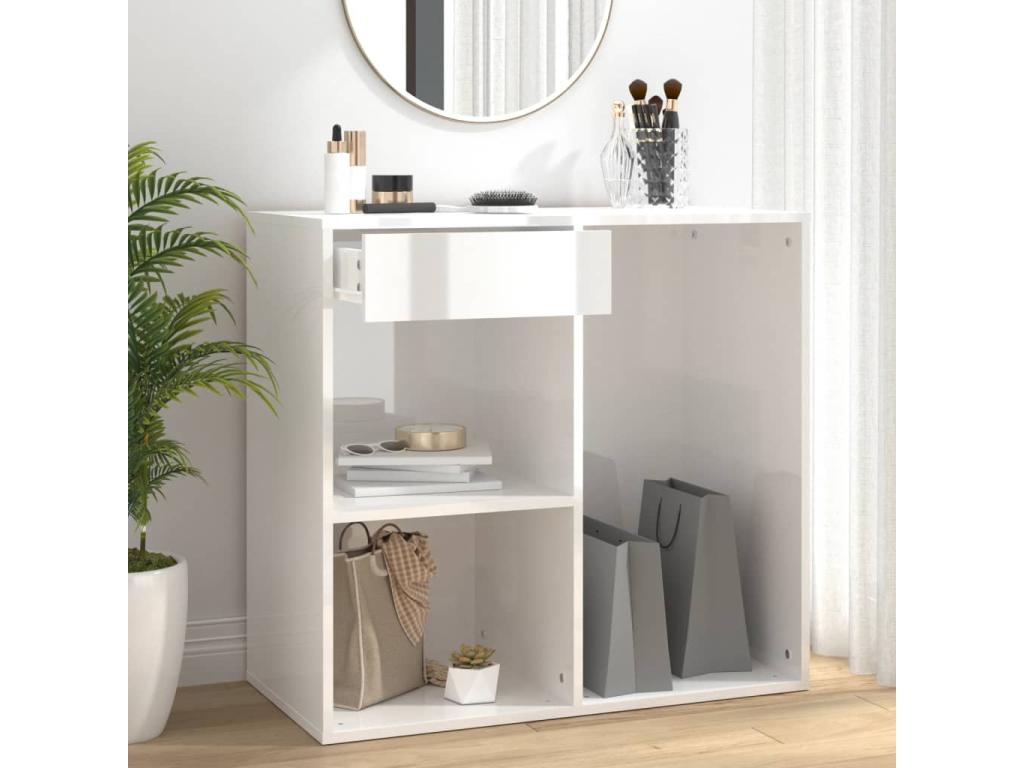 Armadio in legno ingegnerizzato bianco, 80 x 40 x 75 cm