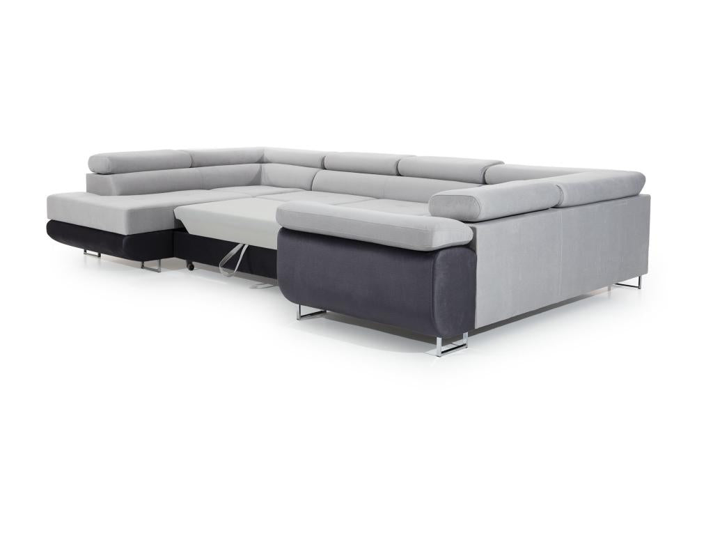 Divano letto in tessuto nero