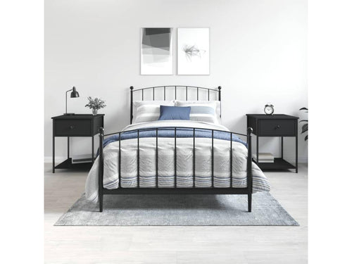 Mobili per la casa in legno ingegnerizzato nero, 44 ​​x 45 x 58 cm