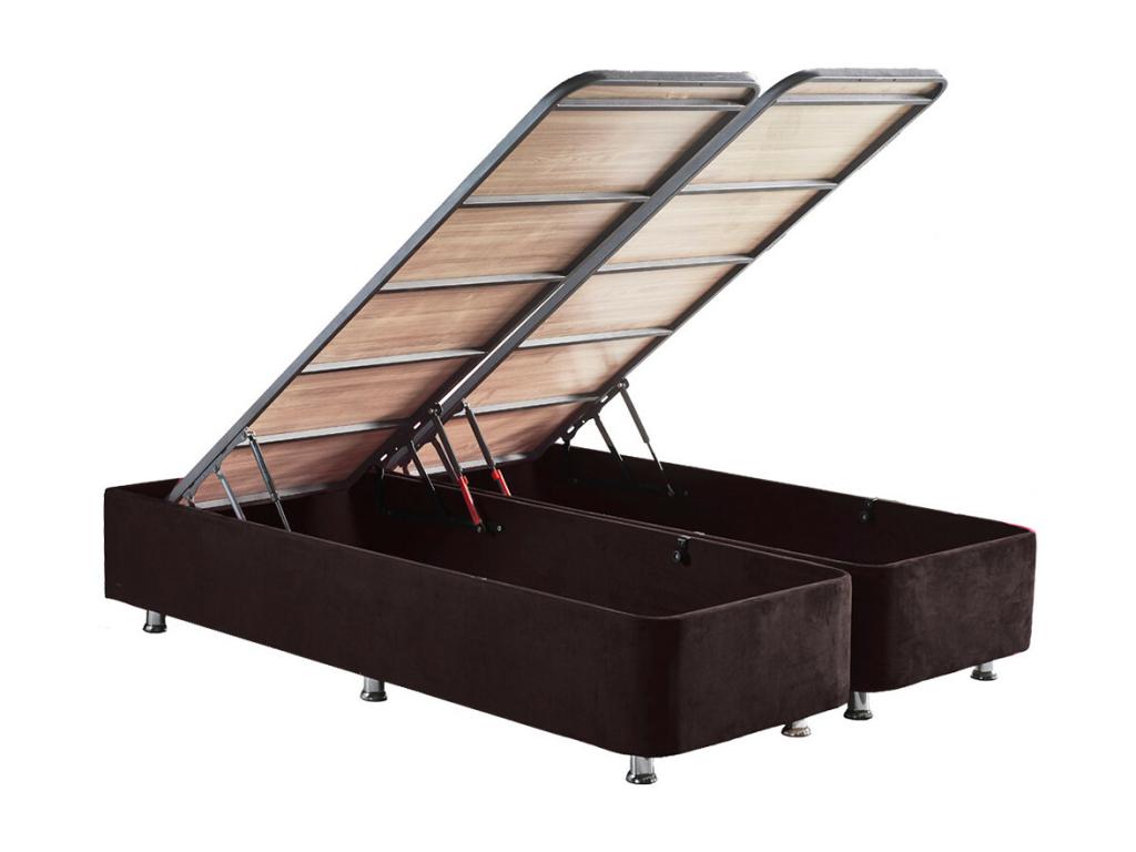 Struttura letto nera, 140 x 190 cm