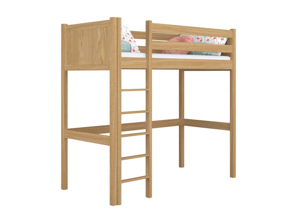 Letto in legno di rovere naturale, 90 x 190 cm