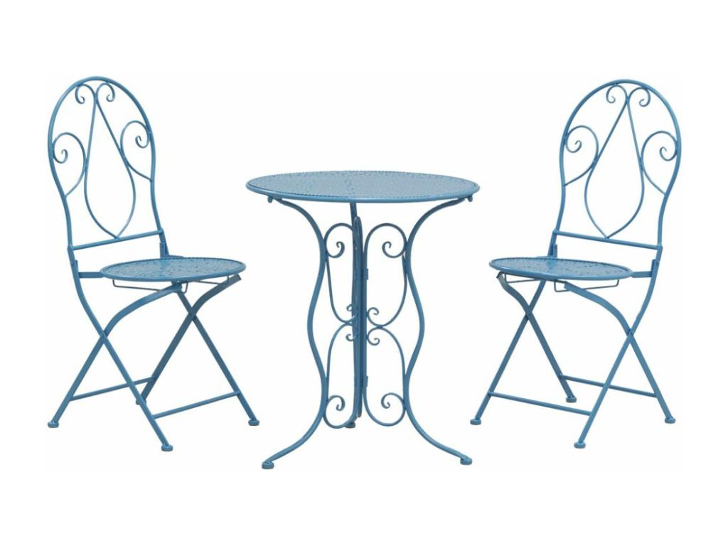 Tavolo in metallo blu