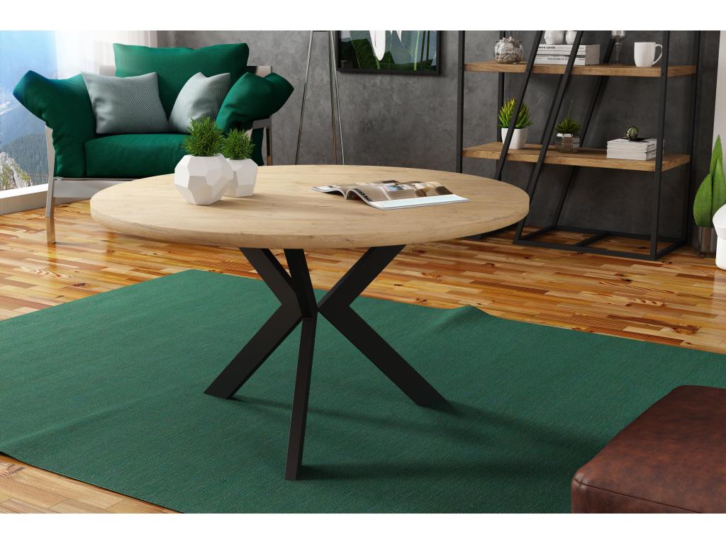 Tavolino da caffè naturale, 75 x 75 x 50 cm