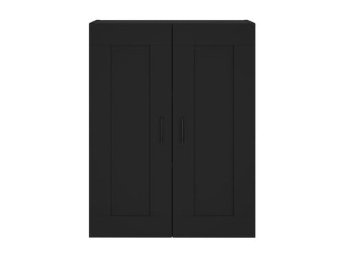 Credenza in legno ingegnerizzato nero, 69,5 x 34 x 180 cm