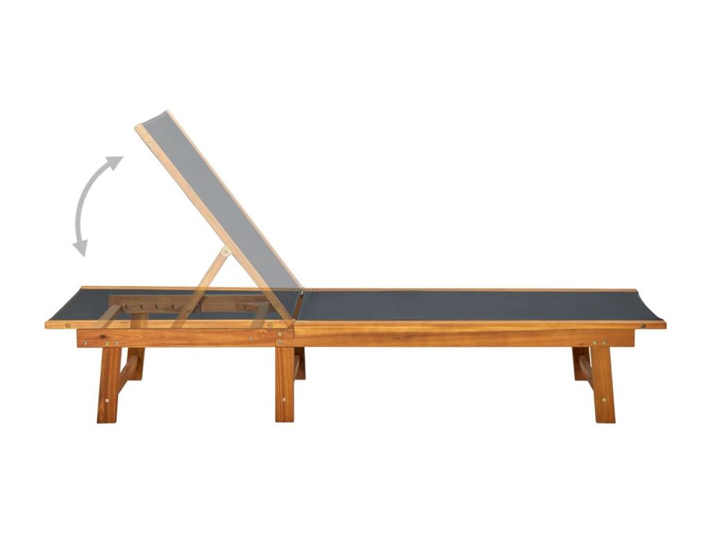 Chaise longue nera, 40 x 40 x 40 cm