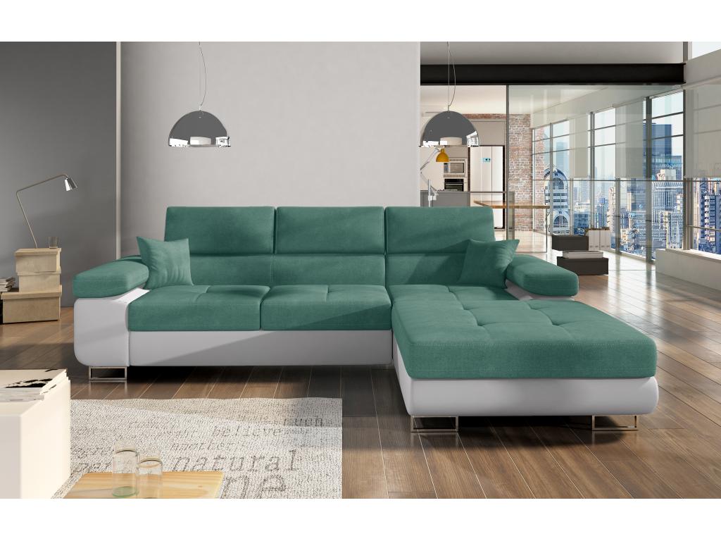 Divano letto in pelle bianca